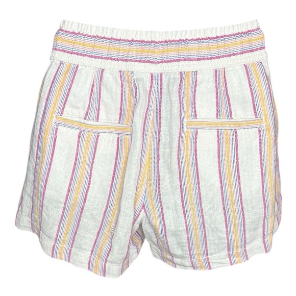 Gap women’s Linen cotton Blend sz XS Pink Stripe Shorts Drawstring preloved - Picture 3 of 7